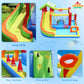 Mega Bounce House with Slide | 7-in-1 Inflatable Playground for Kids 3-10 | Giant Jump Area, Ball Pit, Basketball Hoop | Commercial-Grade Blower