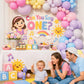 Beaumode Pastel Can You Say One Balloon Arch Garland Kit for Girls First Second Birthday Toddler Music Learning First Words Birthday Theme Party
