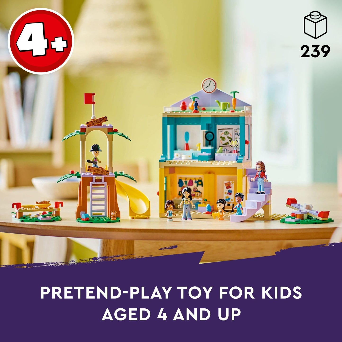 LEGO Friends Heartlake City Preschool Classroom Toy for Kids, Creative Pretend Play for Girls and Boys Ages 4 Years Old and Up, Comes with 2 Mini