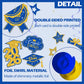 16 PCS Blue and Gold Graduation Decorations Class of 2026, Graduation Hanging Swirls Blue and Gold Congrats Grad Hanging Swirl for Grad Party Supplies