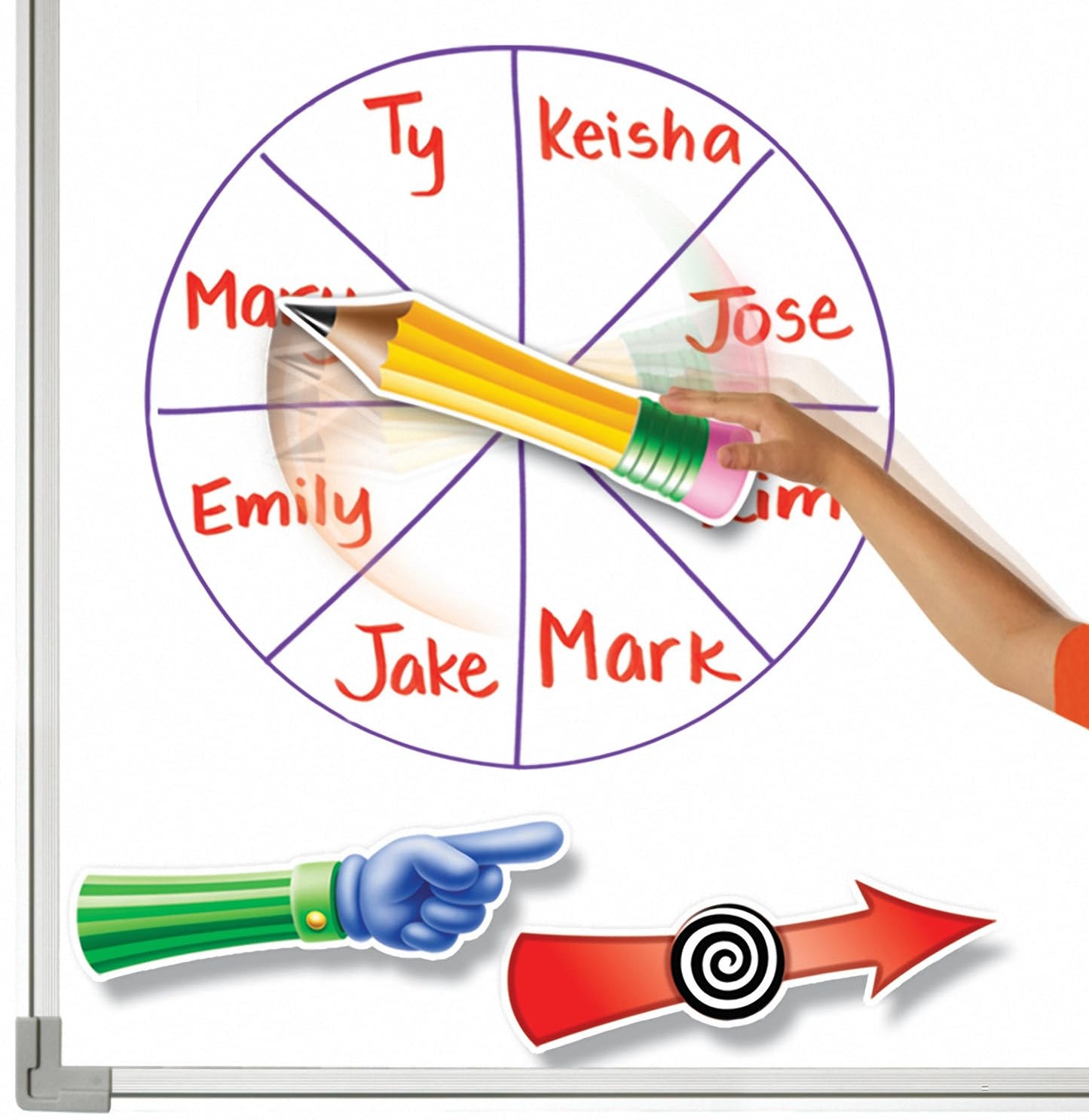 Educational Insights SpinZone Magnetic Whiteboard Spinners - Game Spinners for Classroom, DIY Game Wheel, Classroom Accessories for Dry Erase Board or