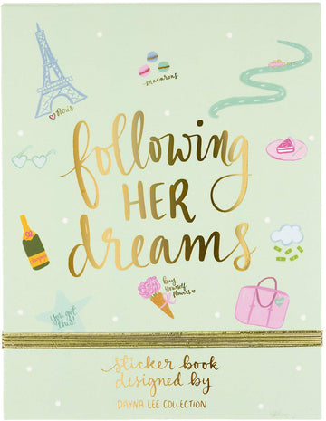 WORLD TRAVELER Eccolo Dayna Lee Collection “Stuck On You” Sticker Book, Following Her Dreams