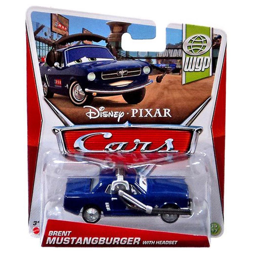 Disney Pixar Cars BRENT MUSTANGBURGER WITH HEADSET - WGP SERIES Series #15/17 - 1:55 Scale