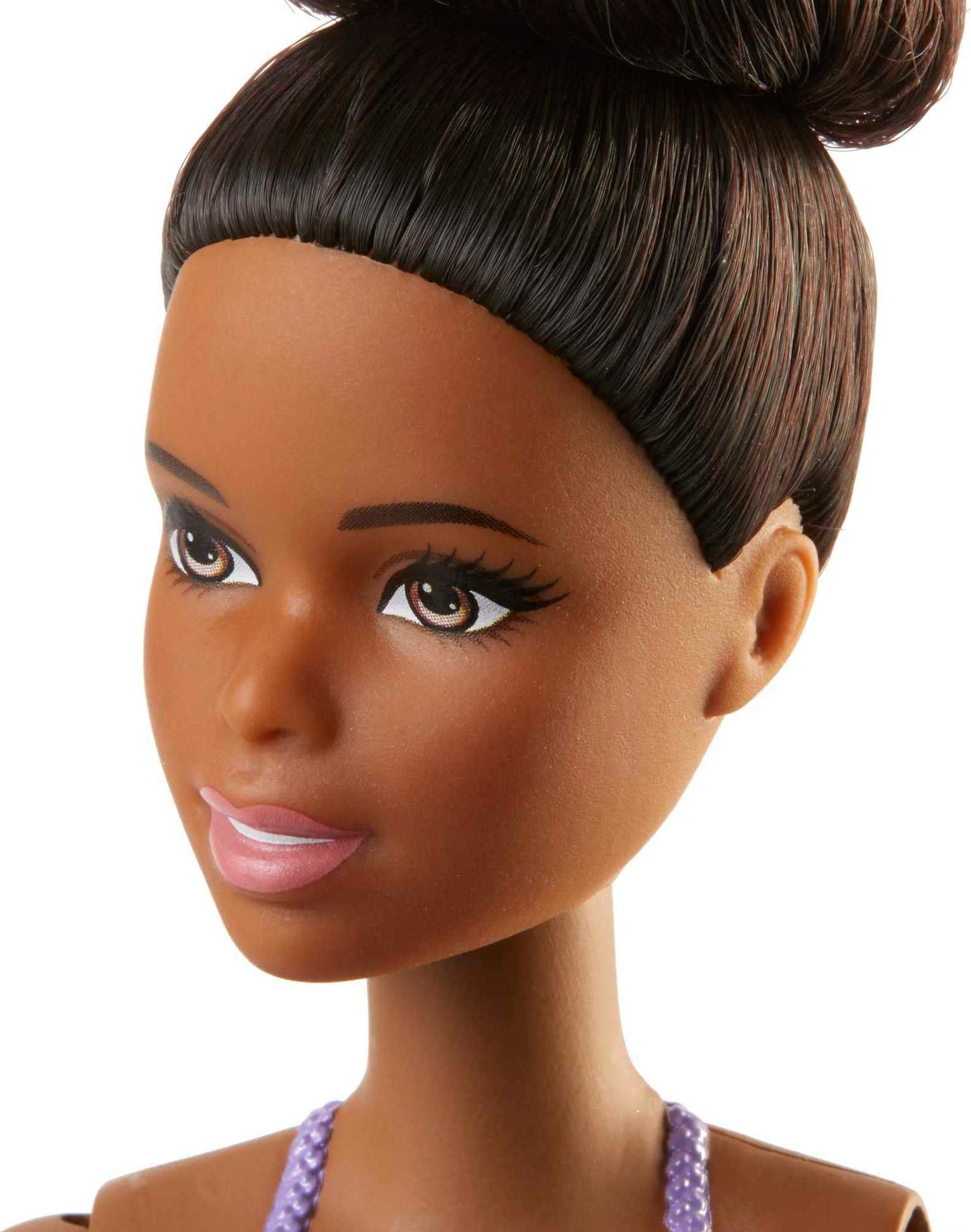 Barbie Ballerina Doll, Brunette Wearing Removable Purple Tutu, Sculpted Toe Shoes & Ballet Arms
