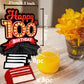 Happy 100th Birthday Red and Black Table Honeycomb Centerpieces Balloons Theme Decor Table Decorations Table Toppers for Girls Women Princess 100