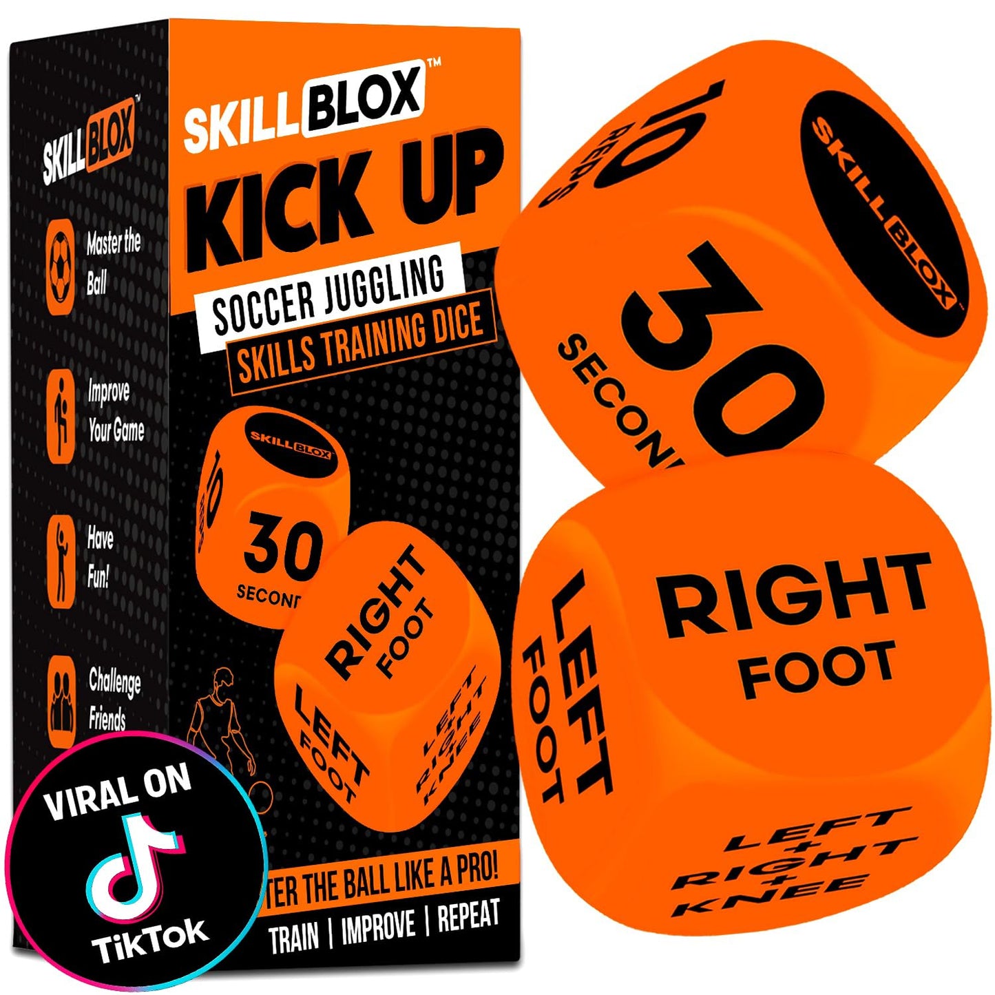 Skill Blox Kick Up Soccer Training Dice Game 2 Pack | Soccer Gifts for Boys
