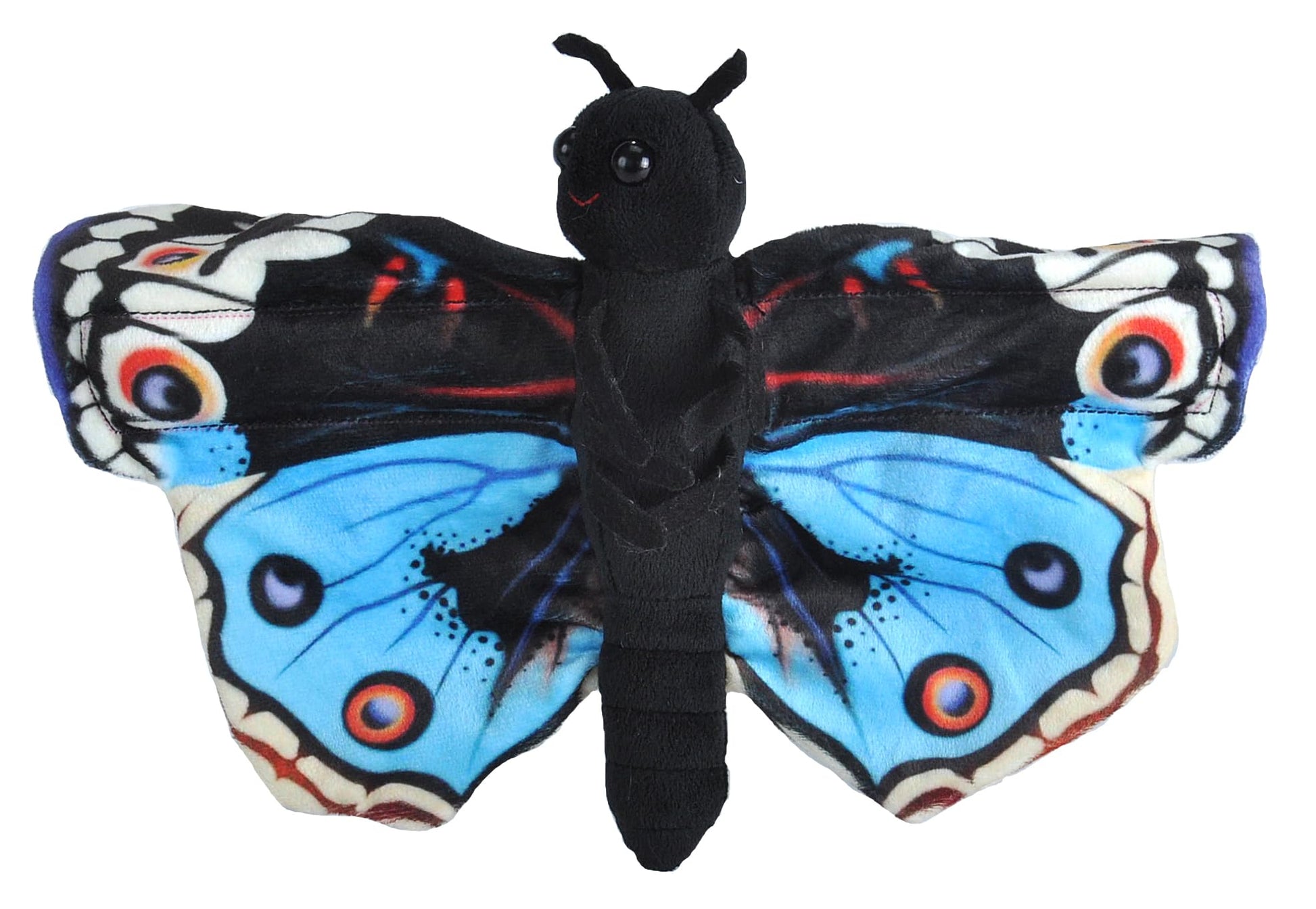 Wild Republic Huggers Blue Pansy Butterfly Stuffed Animal - 8"