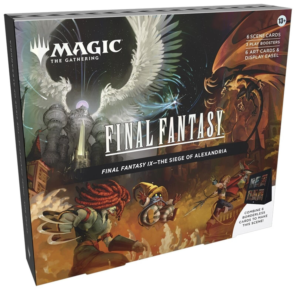 Magic: The Gathering - Final Fantasy IX Scene Box - The Siege of Alexandria | 6 Foil Borderless Scene Cards, 6 Art Cards, 3 Play Boosters + 1 Display