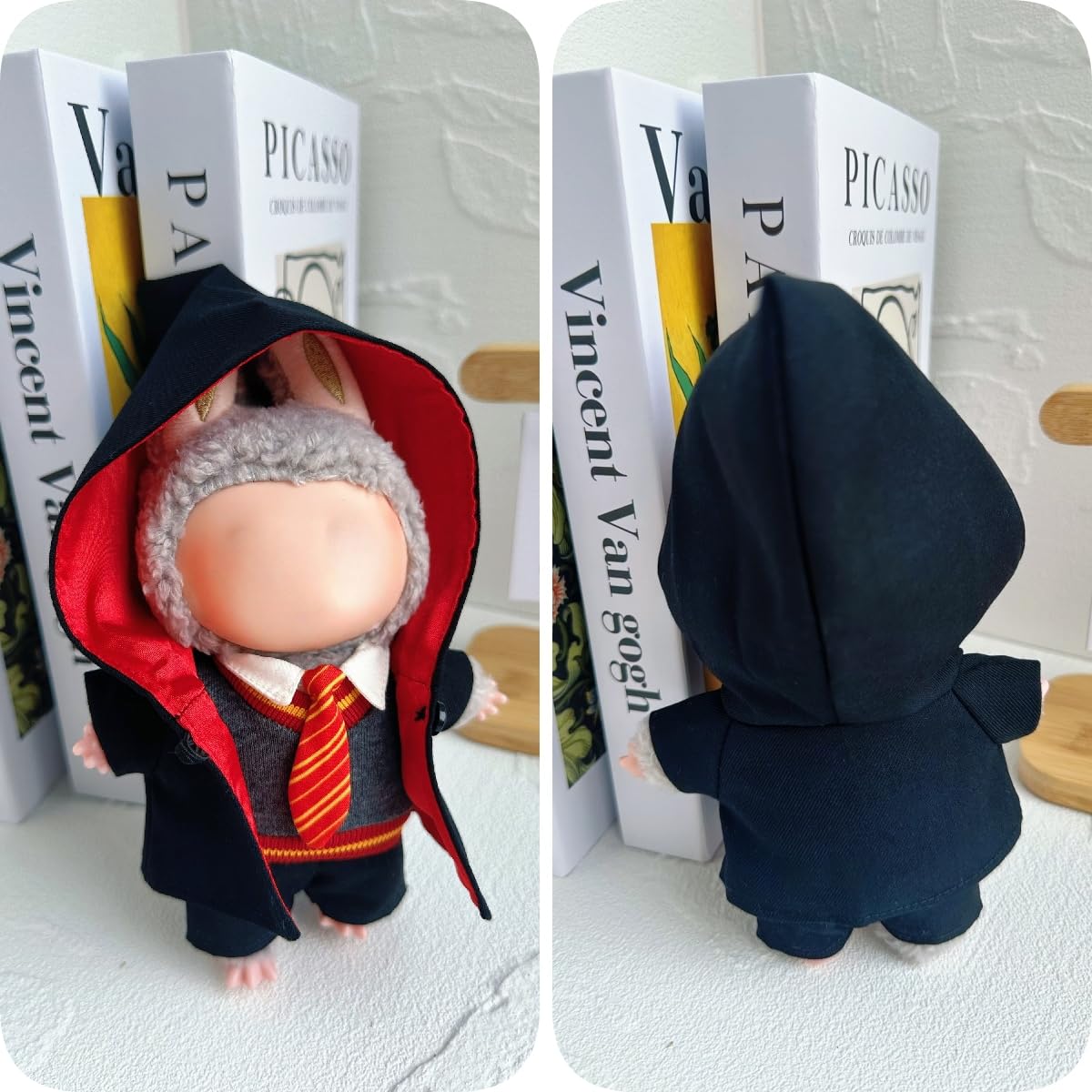 17cm Doll Clothes Accessories Outfits 5 Piece Set Fashion Clothing Accessories Replacement for bubu Monster Doll, Have a Seat Clothes Set Birthday