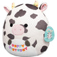 Squishmallows Original 12in Colin the Cow Holding “Happy Birthday” Sign - Official Jazwares Plush (Medium-Sized)