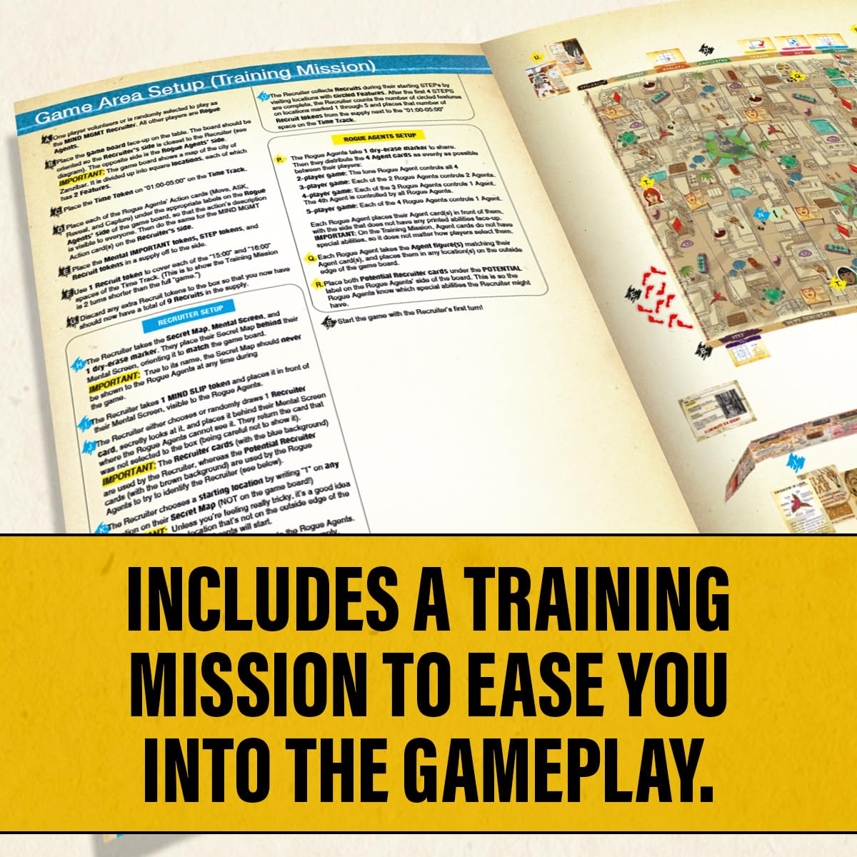 Off The Page Games Mind MGMT: The Psychic Espionage | Strategic Deduction Board Adventure | Award-Winning for 2-5 Players | Hidden Movement