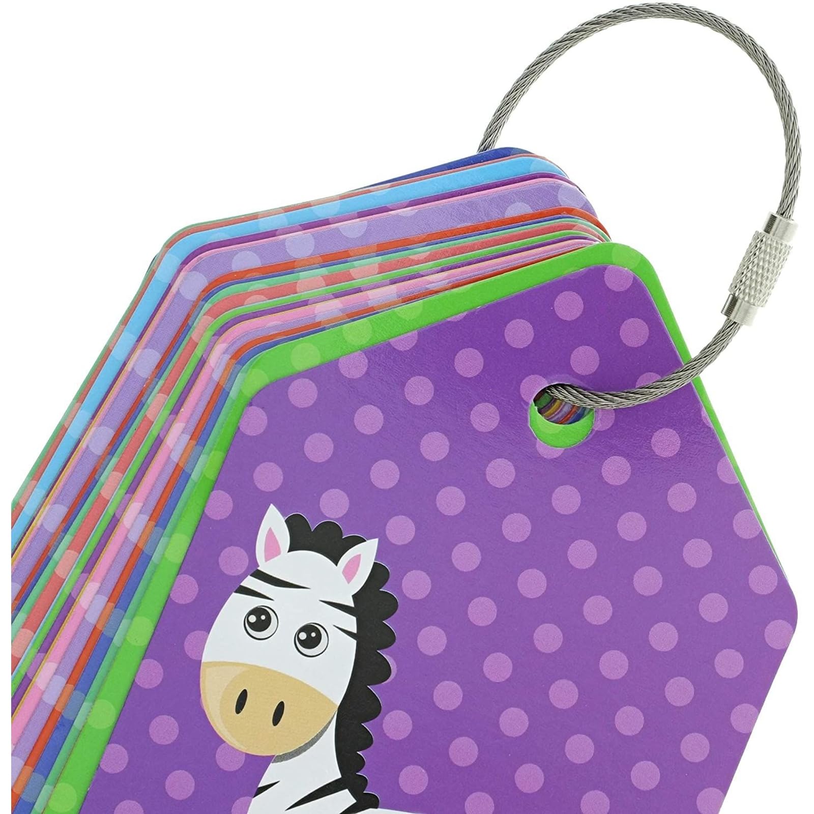 Laminated Number Flash Cards - Ring-Bound Alphabet & Number Set - Portable Toddler Flash Cards - Interactive Preschool Learning Activities