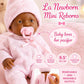 JC Toys Mini La Newborn African American | Anatomically Correct Real Girl Baby Doll | 9.5" All-Vinyl | Includes Pink Outfit, Hat and Pacifier |