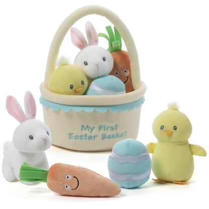GUND Baby My First Easter Basket 5-Piece Sensory Plush Playset for Babies