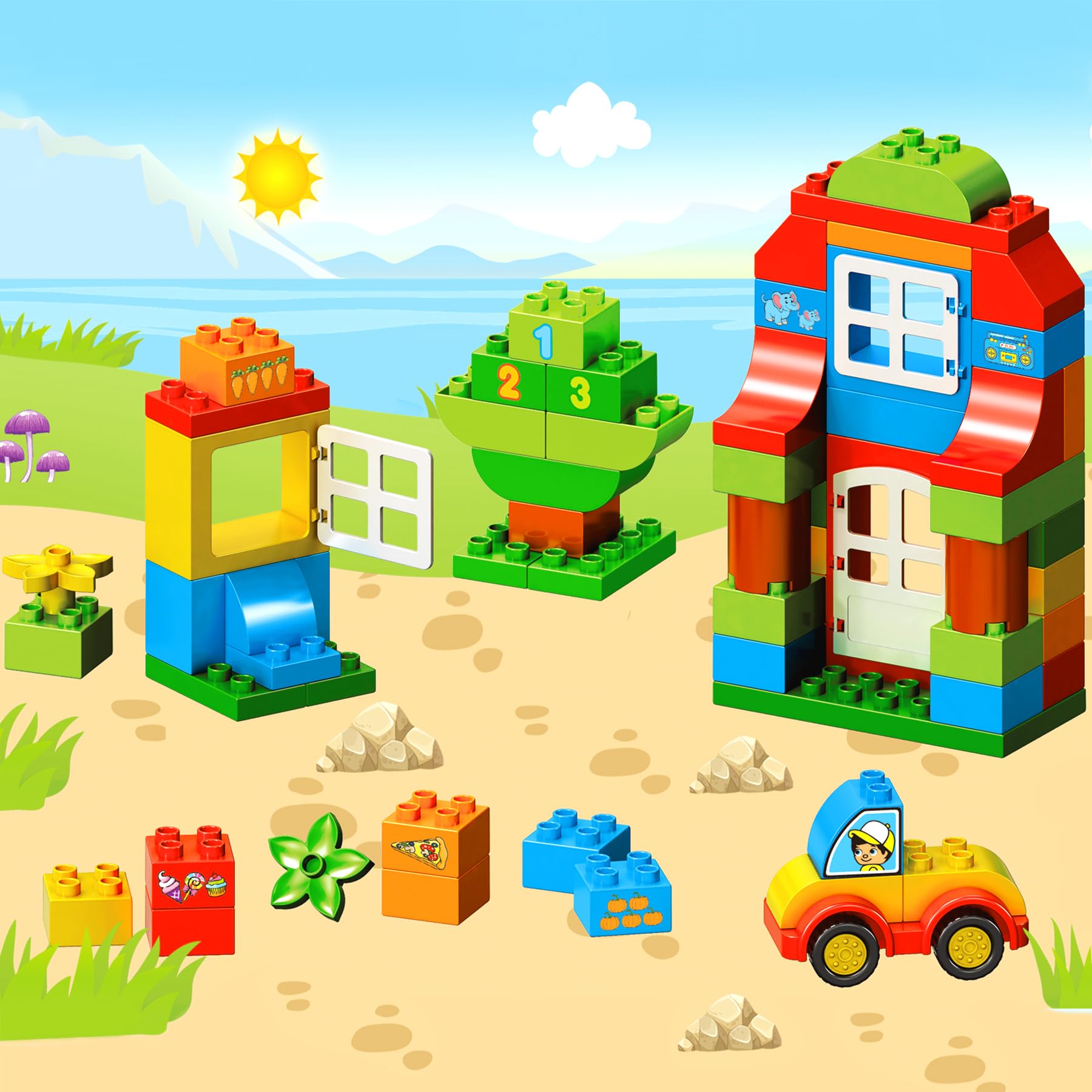 EP EXERCISE N PLAY Large Building Blocks Set Classic Big Size Bricks STEM Educational Toys for Toddlers 1-3 Years Compatible with Major Blocks, Ideal