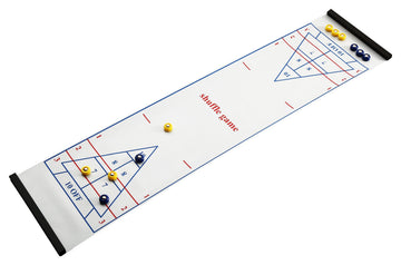 Fairly Odd Novelties Tabletop Shuffleboard Compact Portable Mini 0.87 Lb Travel Family Board Game, White