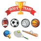 Fun Express Full Update PARTY SUPPLIES Value God’s Team Sports Trunk-or-Treat Decorating Kit