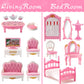 75 Pcs Dollhouse Furniture Set Accessories,Small Dollhouse Miniature Pretend Play Family Toys Gift,Toddler Boy Girl Kid 3Y+ Mini