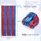 4 Pack Red and Blue Foil Fringe Curtains Backdrops 3.3x6.6 ft