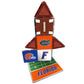 CreateOn NCAA Fan-Tiles Magnetic Match-Up Tiles for Florida Gators Fans, 17-Piece Building for Kids & Adults, Officially Licensed NCAA Team