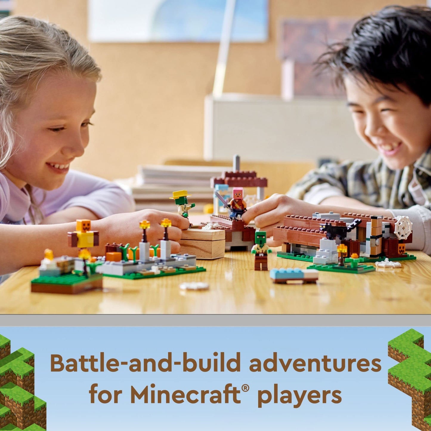 LEGO Minecraft The Abandoned Village Building Kit 21190, Minecraft Zombie Toy Set, Gift Idea for Kids Girls Boys Age 8+ Featuring Game Figures