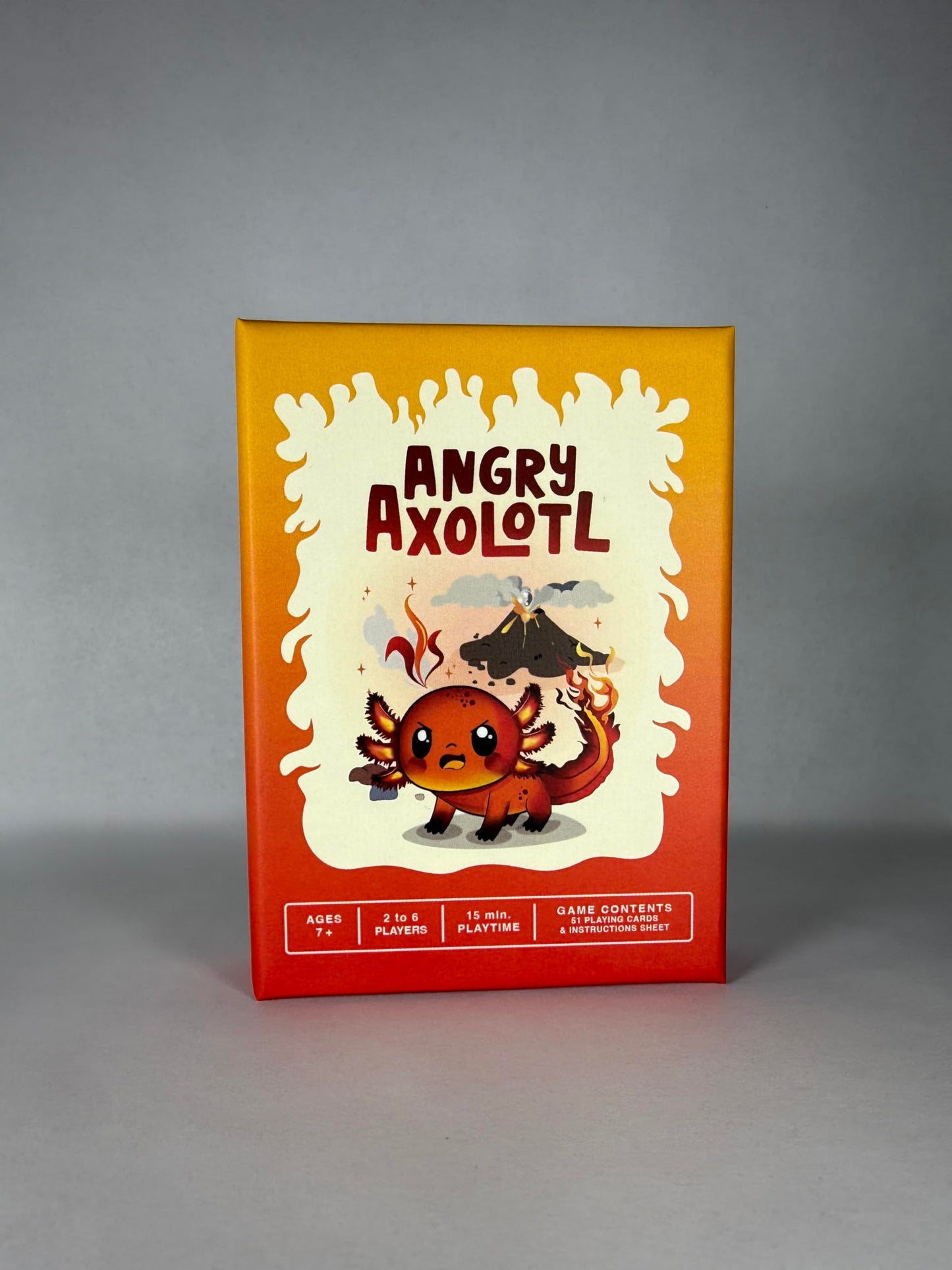Angry Axolotl Card Game, Fast-Paced Family Party Game, Ages 7+, 2-6 Players, 51 Playing Cards with Instructions, 15 Minute Playtime, Made in USA