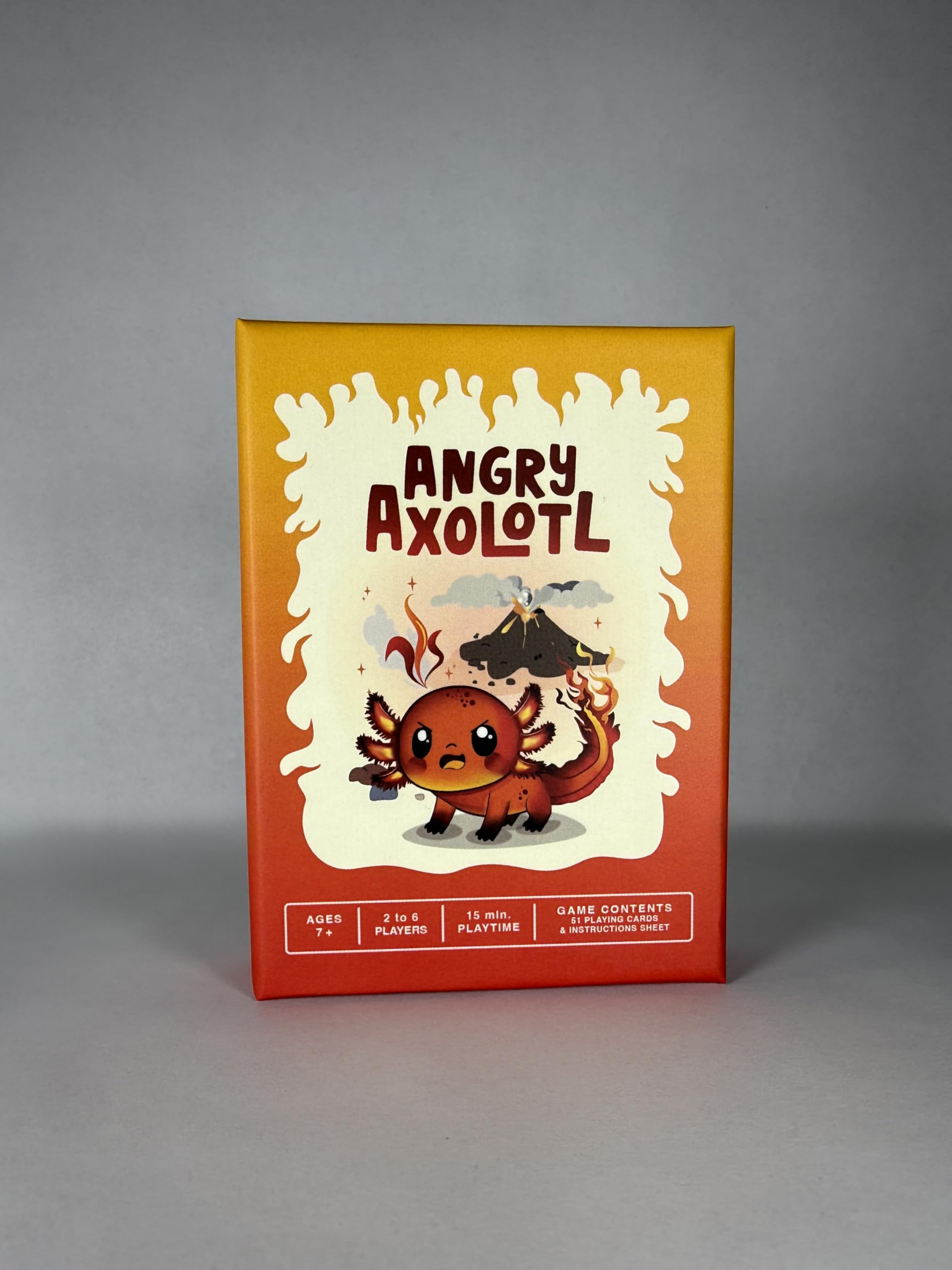 Angry Axolotl Card Game, Fast-Paced Family Party Game, Ages 7+, 2-6 Players, 51 Playing Cards with Instructions, 15 Minute Playtime, Made in USA