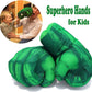 NuGeriAZ Superhero Gloves for Kids Superhero Hands Toy Soft Plush Hero Fists Cosplay for Boy Christmas Halloween Birthday Gift(Green C)