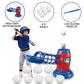 SunwyxTek Automatic Baseball Pitching Machine with 8 Balls, T Ball Set for Toddlers 3-5 5-8 Years, Tee Ball Set Tee Pitcher Gift for Kids 3-12