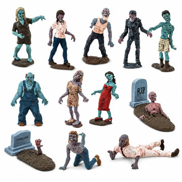 Safari Ltd. Zombies Super Toob - Miniature Zombie Figures for Halloween Display and Play - Toy Figures for Boys, Girls, and Kids Ages 3+