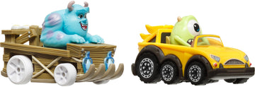 Hot Wheels Toy Cars, Set of 2 RacerVerse Die-Cast Vehicles with Character Drivers Optimized for Performance on RacerVerse Track (Styles May Vary)