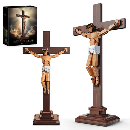 Vziimo Jesus Cross Building Set, Little Jesus Crucifix Building Block, Religious Creative Toys for Home Office Decor, Christian Toys Father Day