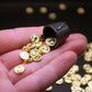 XRI XURUOYI Gold Coins 25 Pcs Miniature 1:6 Scale Metal Coin - St Patrick Leprechaun, Pirate Treasure, Dollhouse Coins (25 Gold Coins)