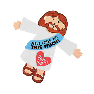 Jesus Loves You This Much Foam Cut Out - Makes 12 - Crafts for Kids and Fun Home Activities