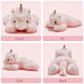 Niceup 7in Unicorn Matching Stuffed Animals for Little Girls Twins Sisters Unicorn Stuffy Weighted Plush Toys (Pink and White, 2-Pack)