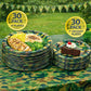 Oojami Camouflage Party Supplies for 30 Guests - Camo Birthday Decorations Set with 9" Dinner Plates, 7" Dessert Plates, 12 oz Cups, 3-Ply Napkins