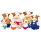 Li'l Woodzeez - The FitzMoo Cow Family - Flocked - Set of 7 Collectible Posable Cow Figures - Pretend Play Doll Figures - Gift Toy for Kids Age 3+