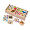 Melissa & Doug Self-Correcting Alphabet Letter Puzzles (Developmental Toys, Wooden Storage Box, Detailed Pictures, 52 Pieces, 7.62 cm H × 34.925 cm W
