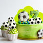 DRWATE 28pcs Soccer Ball Cake Topper Decorations Mini Soccer Ball Cup Cake Decorations For Soccer Party Birthday Party Football Sport Party Supplies