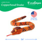 The Petting Zoo Copperhead Snake Stuffed Animal Plushie, Gifts for Kids, Earth Keeperz Snake Animals, Zoologee Orange Copperhead Snake Plush Toy, 54