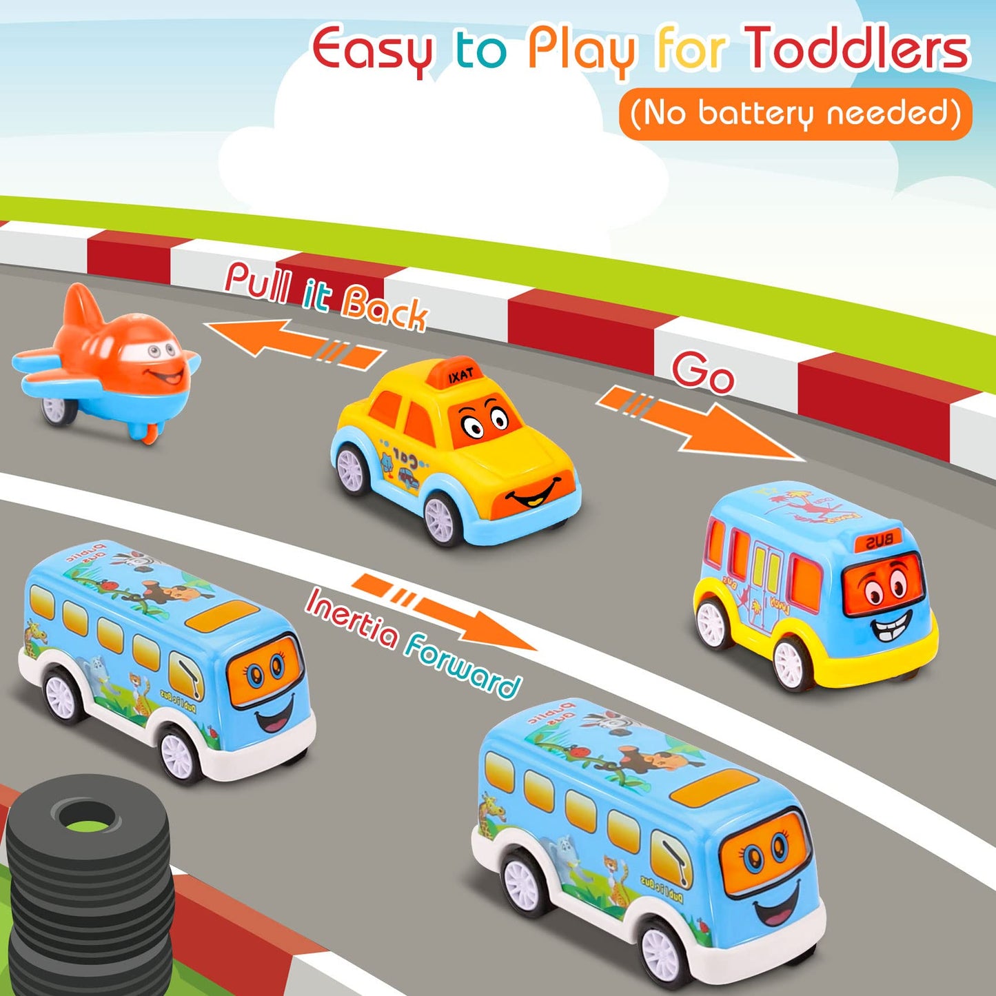 Nicmore Carrier Truck Toddler Toys Car: Transport Toy for 1 2 3 4 Year Old Boys Girls 18 Month 5-in-1 Kid Playset Gifts for Preschool Birthday