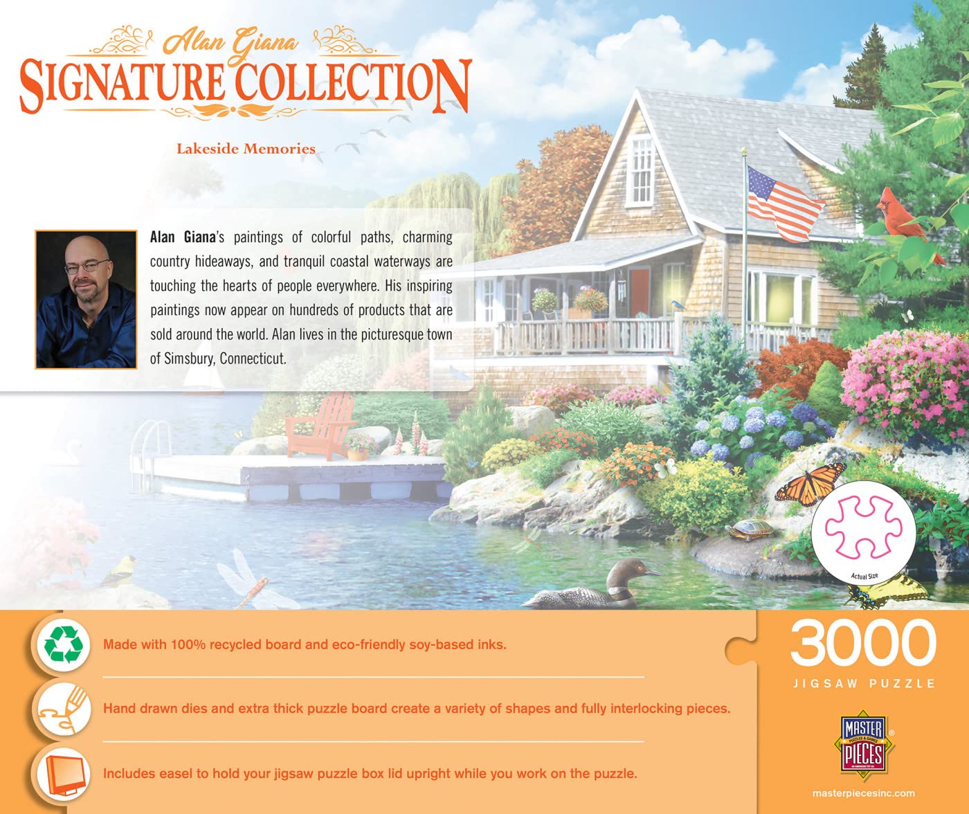 MasterPieces 3000 Piece Jigsaw Puzzle for Adults, Family, Or Youth - Lakeside Memories - Manufacturer Defect - 32"x45"