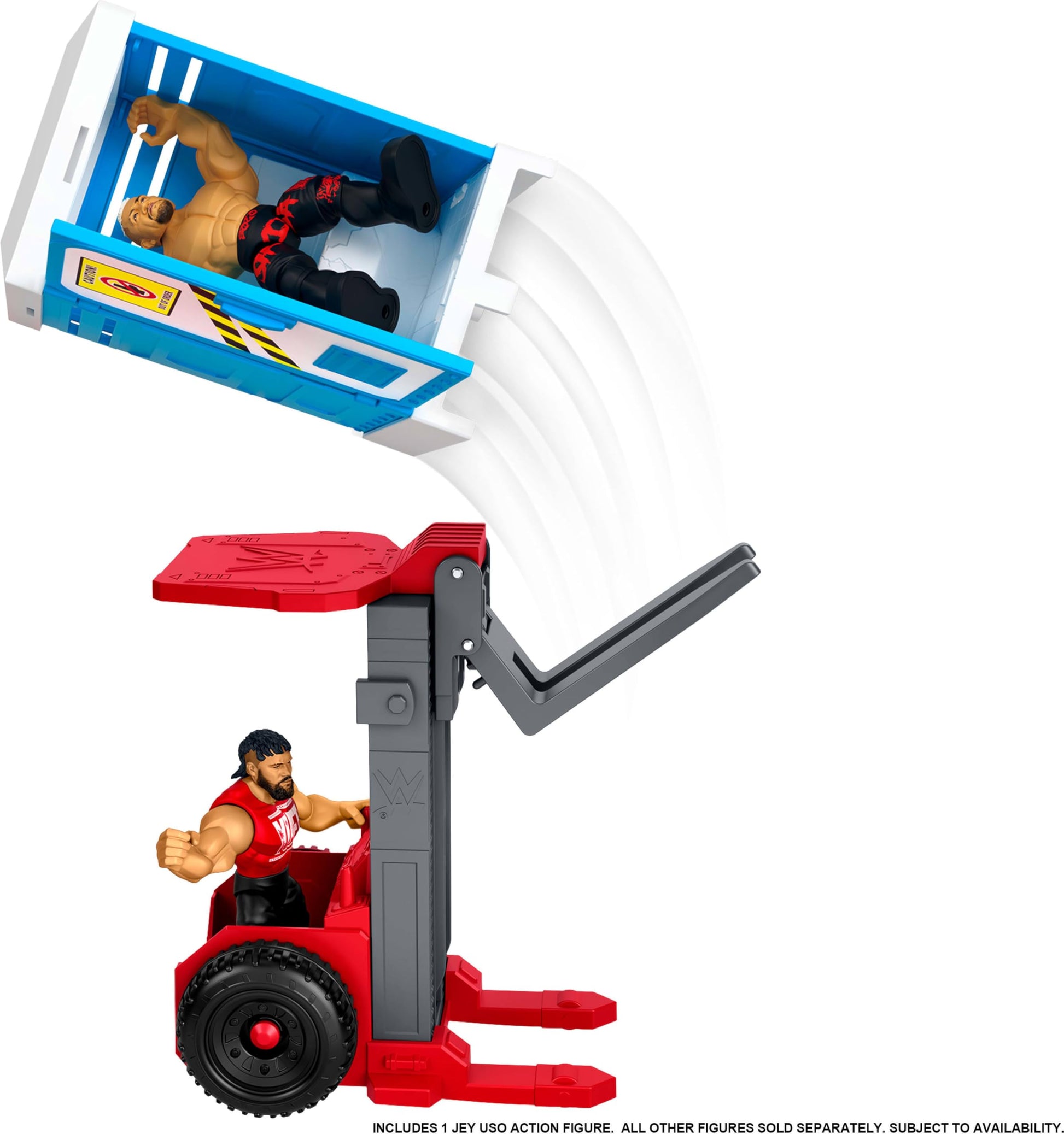 Mattel WWE Knuckle Crunchers Backstage Brawl Playset with, 5 Accessories Including Slime, 3.25-inch Collectible (Styles May Vary)