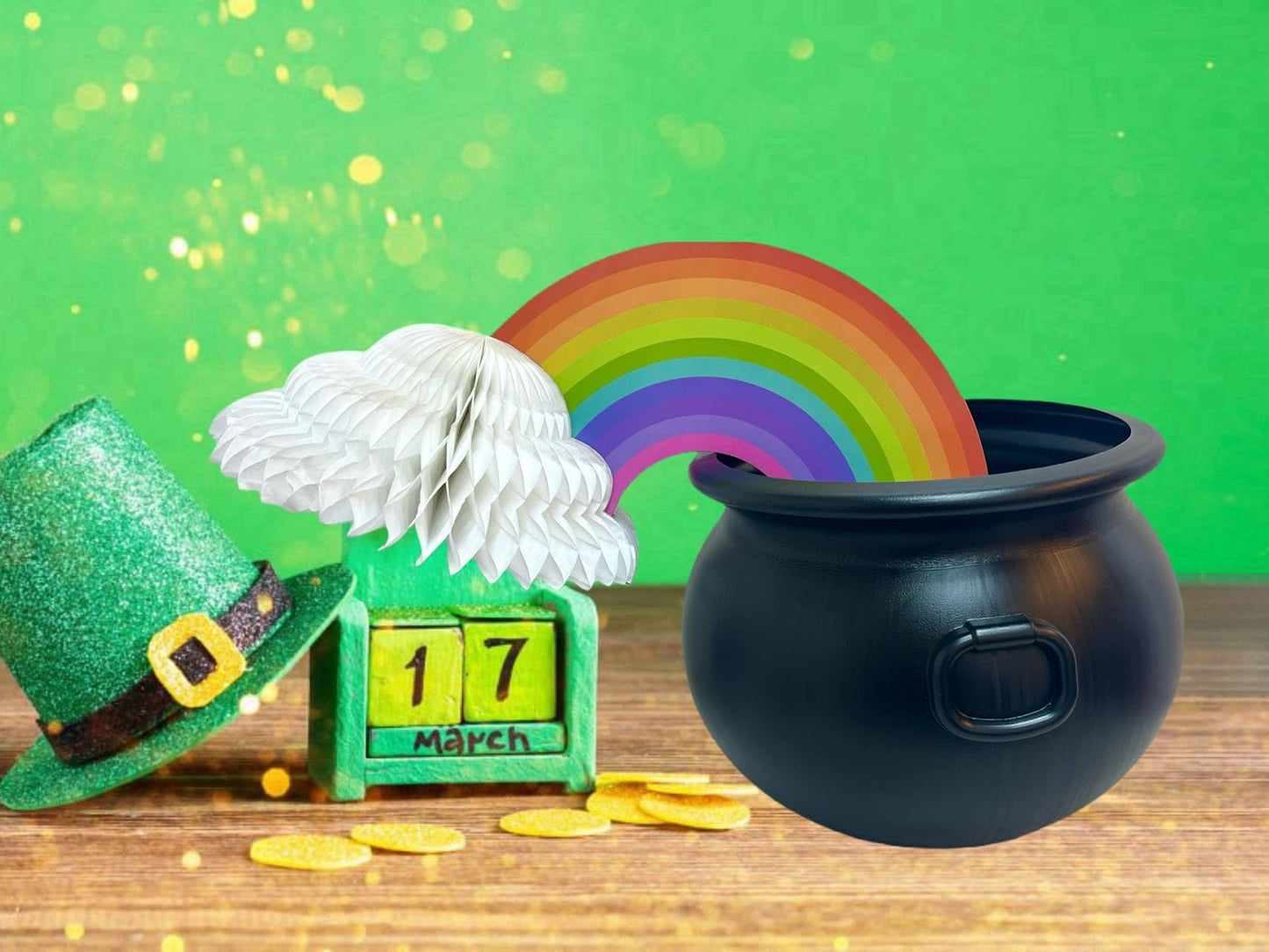 GIFTEXPRESS 2 Pack Jumbo 30" Rainbow Honeycomb Centerpiece - Paper Rainbows & Clouds Theme Party Supplies Decorations - Perfect Decor for Tables at