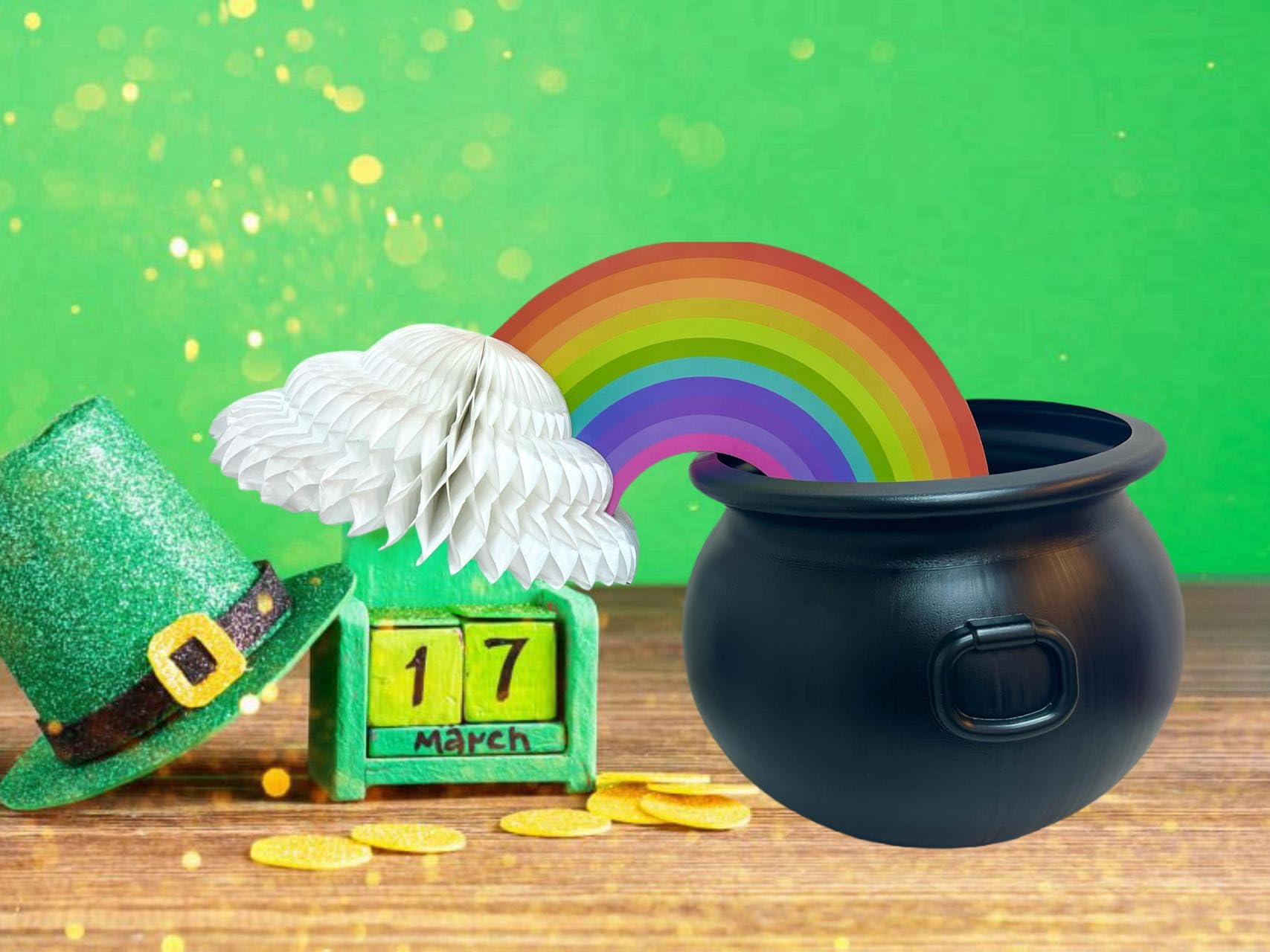 GIFTEXPRESS 2 Pack Jumbo 30" Rainbow Honeycomb Centerpiece - Paper Rainbows & Clouds Theme Party Supplies Decorations - Perfect Decor for Tables at