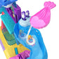 Polly Pocket Pollyville Aquarium Set With Shani, With Two Dolls, Small Car And 11 Accessories Including 8 Sea Animals, Children's Toy, From 3 Years,