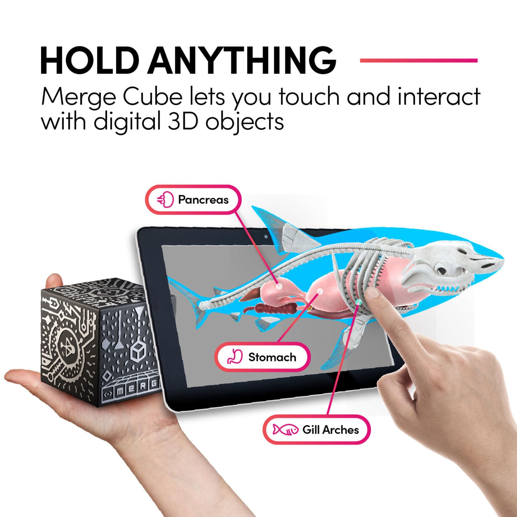 Merge Cube STEM Toy, Hold Digital Science Experiments - Great Gift for Kids