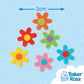 Baker Ross - EV1563 Self Adhesive Flower Felt Stickers, For Kids to Decorate Collage, Cards & Craft (Pack of 60), 3cm, Assorted