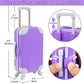K.T. Fancy 23 pcs American 18 Inch Doll Accessories Suitcase Travel Luggage Play Set for 18 Inch Doll Travel Carrier, Sunglasses Camera Computer Phone
