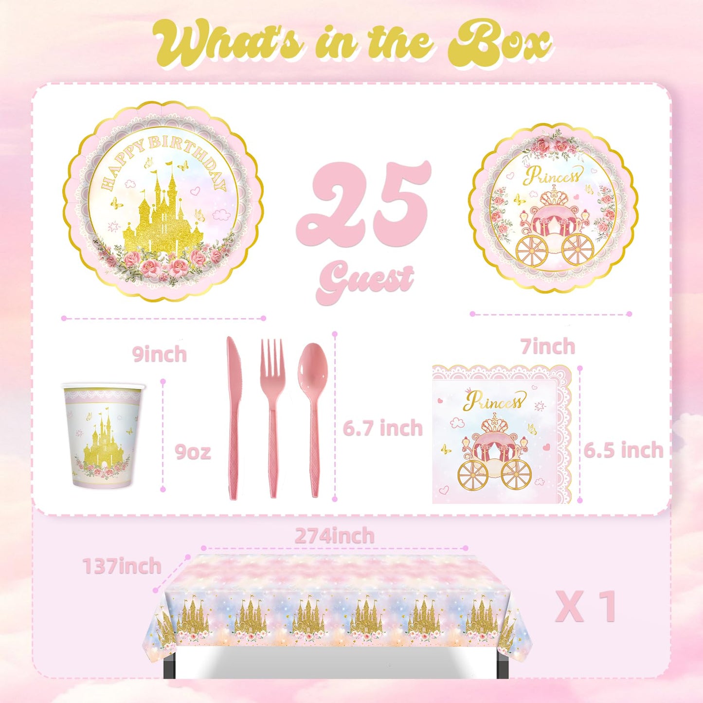 Butterfly Birthday Decorations, Birthday Decorations for Girls - 2 Big Butterfly Foil Balloons, 3D Butterfly Wall Decor, Banner, Tablecloth, Plates
